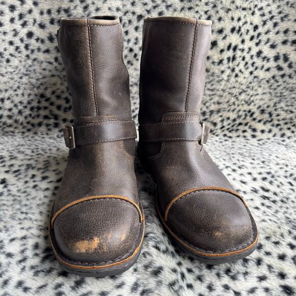 UGG Other - UGG Rockville II Leather Biker Rider Boots Brown Shearling Lined Mens Size 11.5